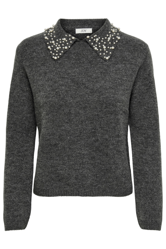 Jacqueline de Yong grijze dames trui | Vooraanzicht