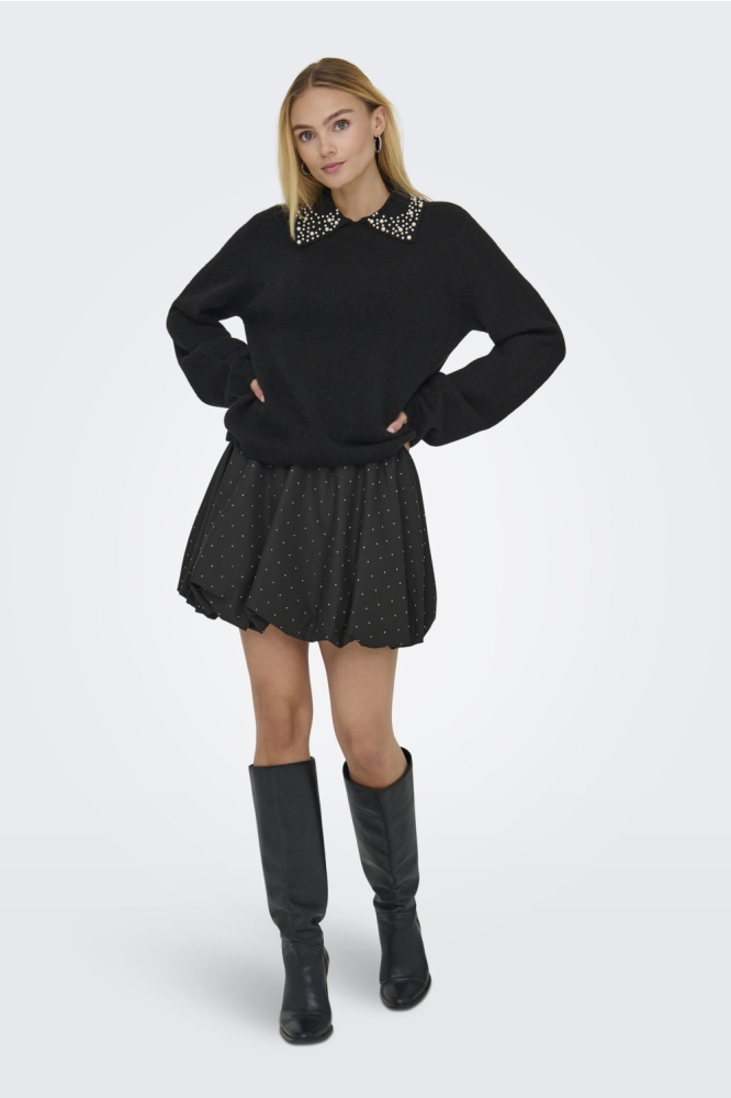 Jacqueline de Yong zwarte dames trui | Model