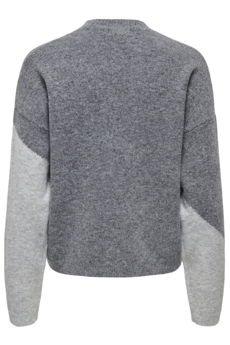 Jacqueline de Yong grijze dames trui | Achteraanzicht