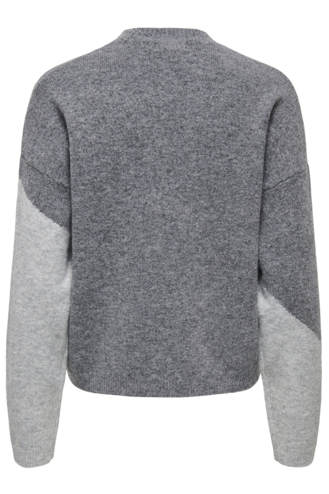 Jacqueline de Yong grijze dames trui | Achteraanzicht