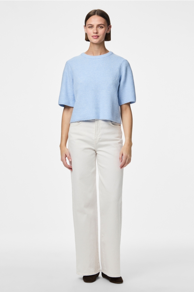 Pieces blauwe dames trui | Model