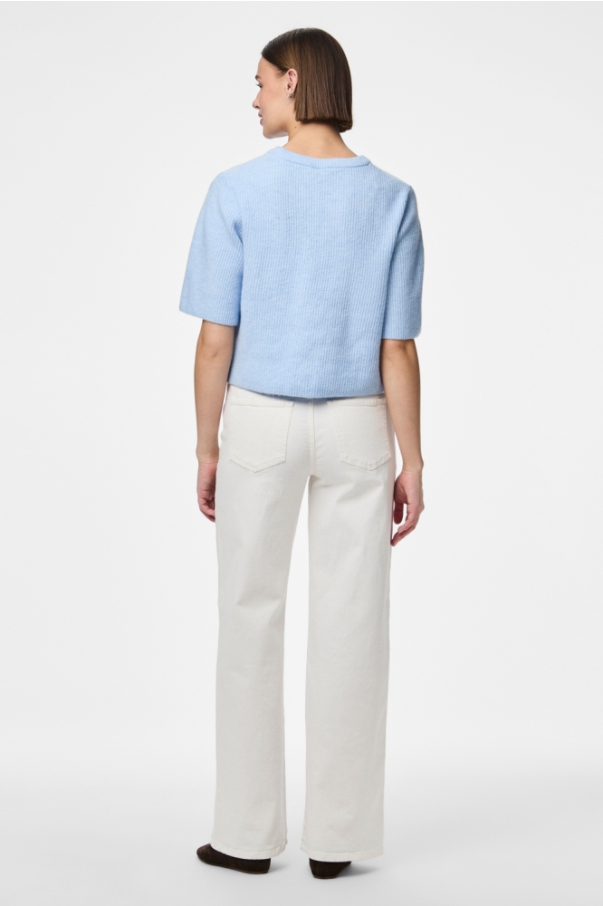 Pieces blauwe dames trui | Model