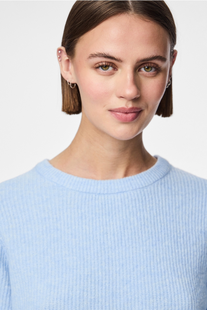 Pieces blauwe dames trui | Close up