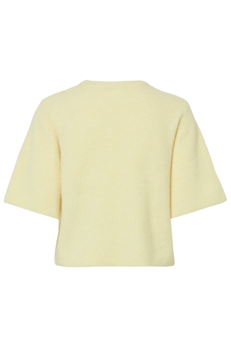 Pieces gele dames trui | Achteraanzicht