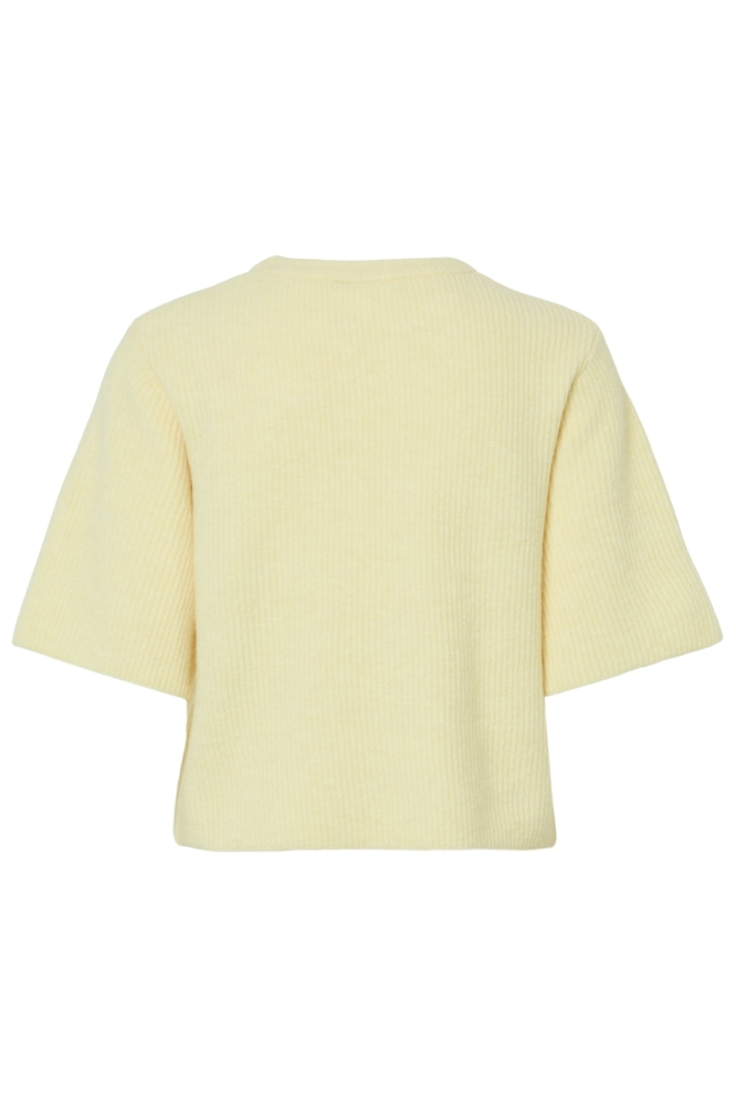 Pieces gele dames trui | Achteraanzicht