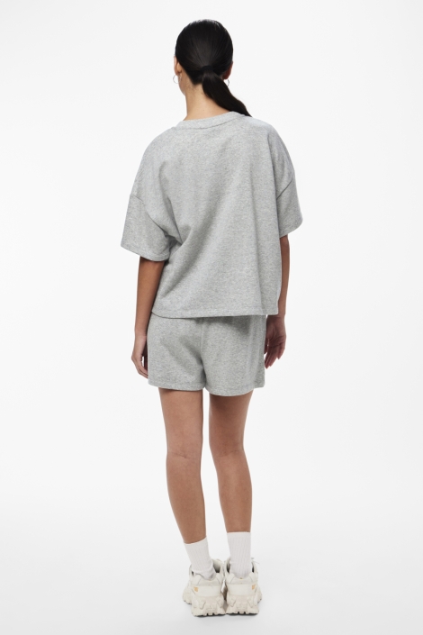 Pieces grijze dames sweater | Model