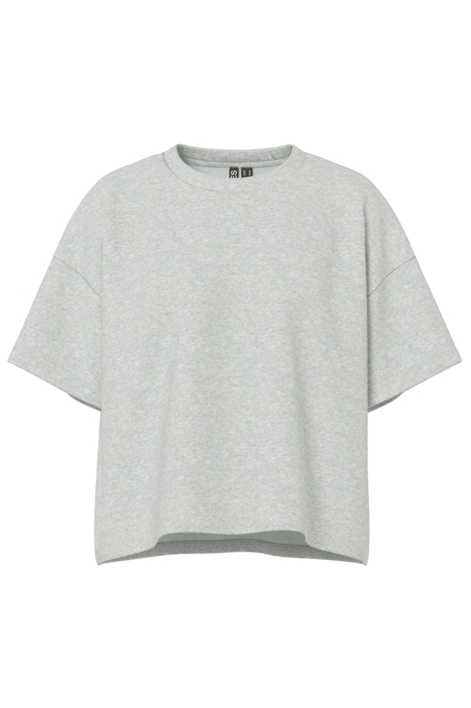 Pieces grijze dames sweater | Vooraanzicht