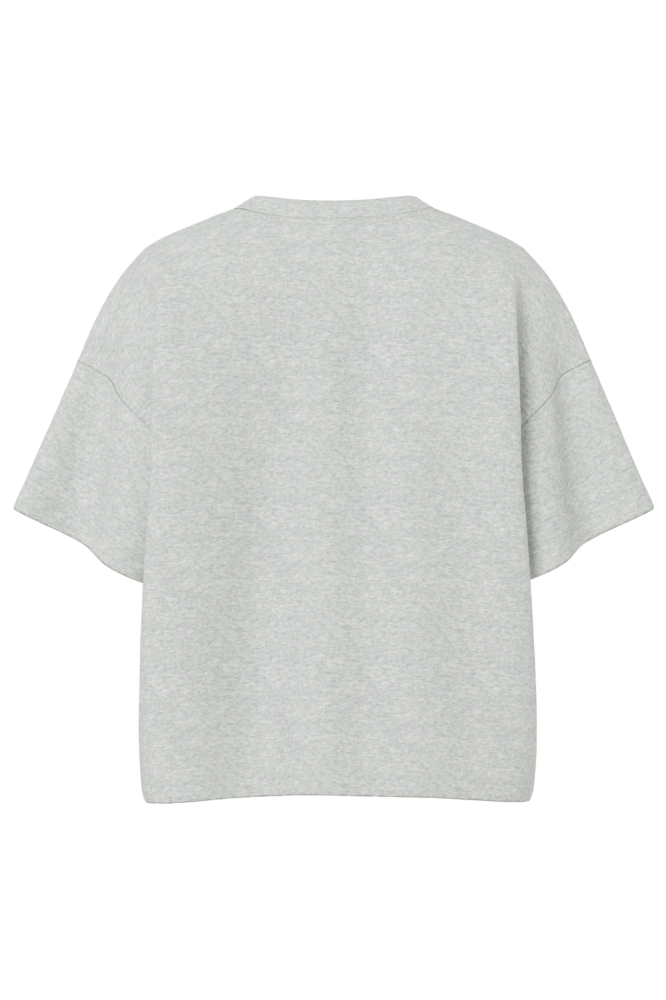 Pieces grijze dames sweater | Achteraanzicht