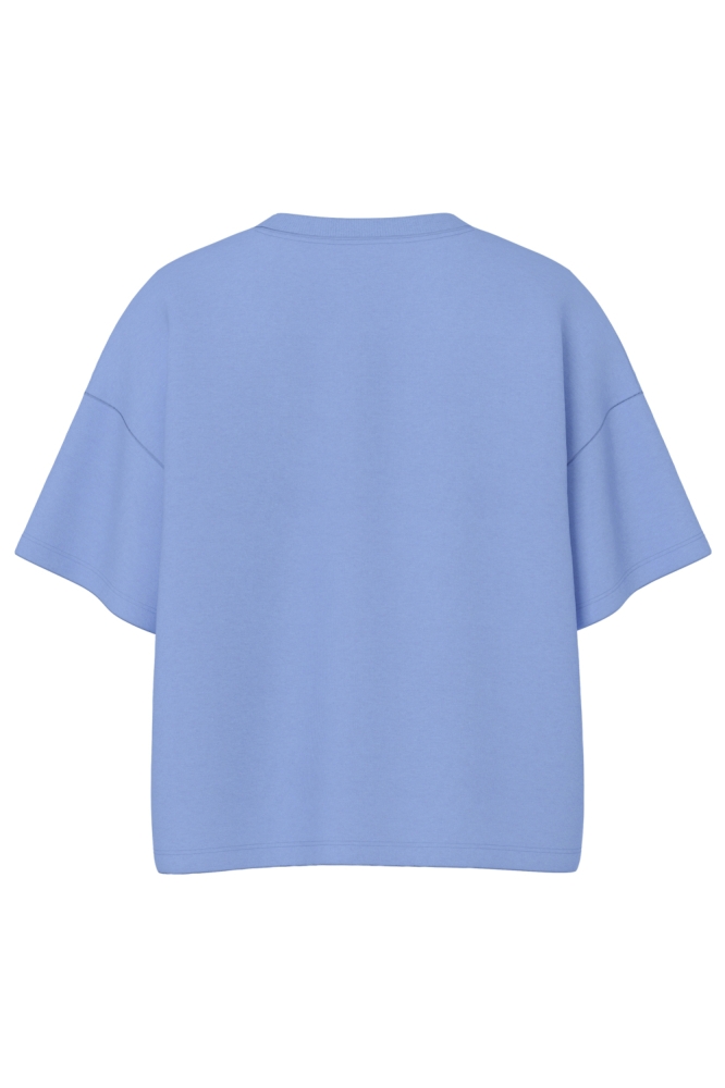 Pieces blauwe dames sweater | Achteraanzicht