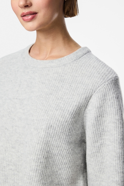 Pieces grijze dames trui | Close up