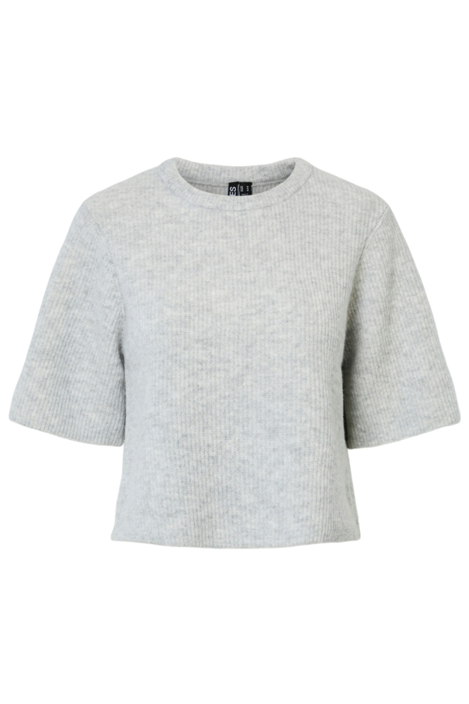 Pieces grijze dames trui | Vooraanzicht