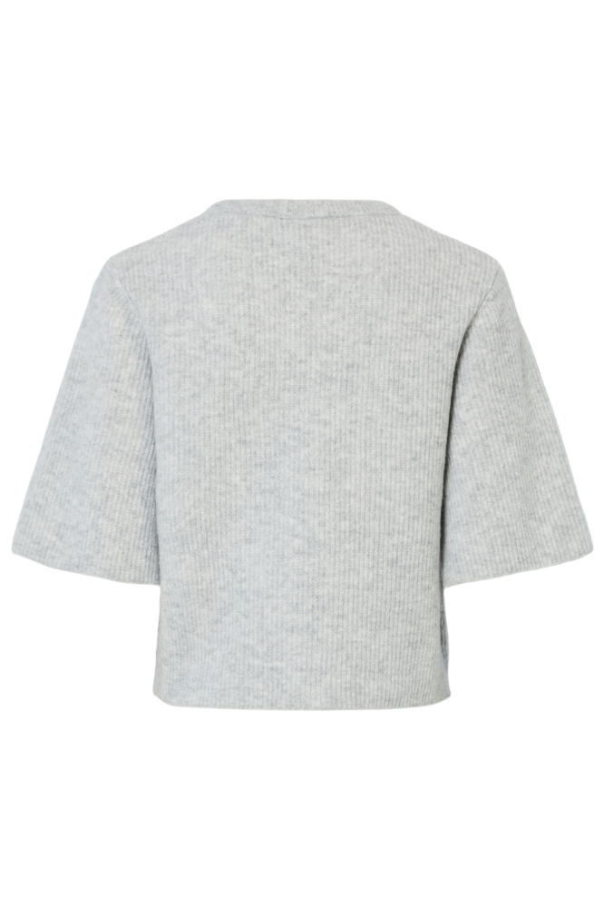 Pieces grijze dames trui | Achteraanzicht