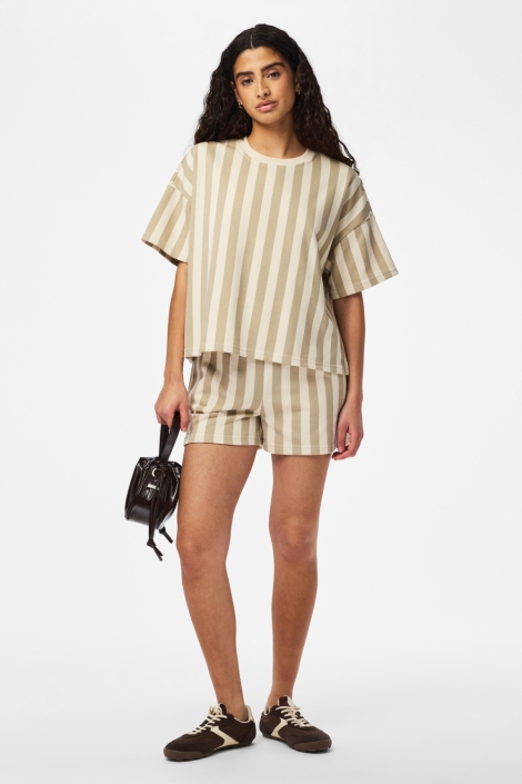 Pieces beige dames sweater | Model