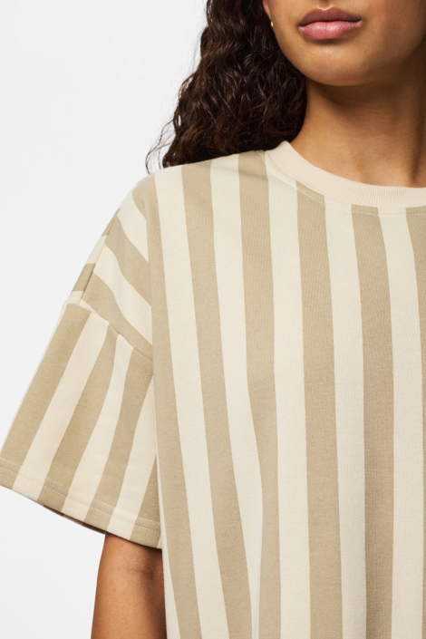 Pieces beige dames sweater | Close up