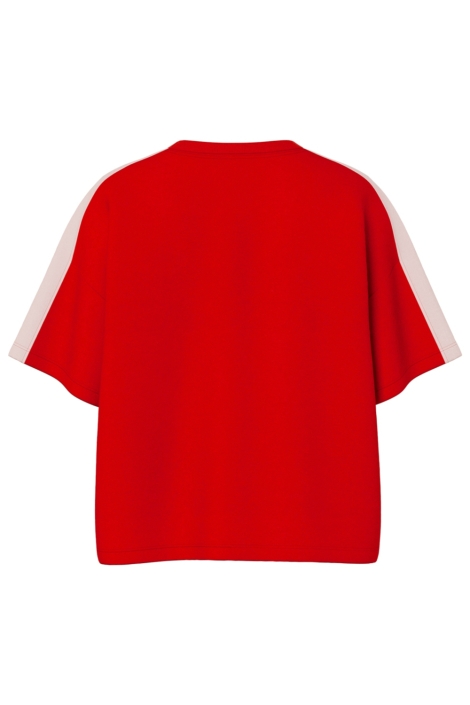 Pieces rode dames sweater | Achteraanzicht