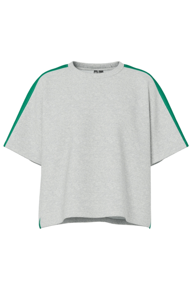 Pieces grijze dames sweater | Vooraanzicht