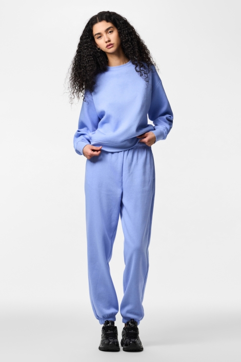 Pieces blauwe dames sweater | Model