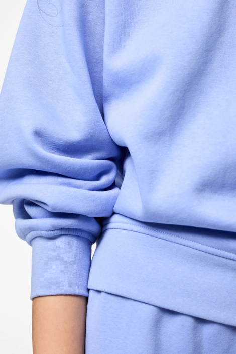 Pieces blauwe dames sweater | Close up