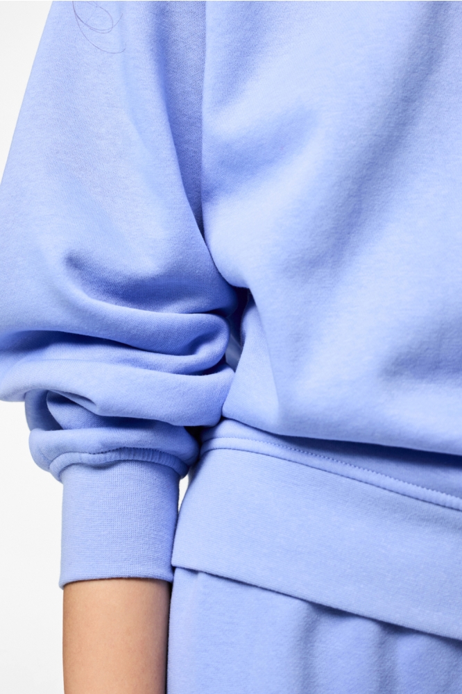 Pieces blauwe dames sweater | Close up