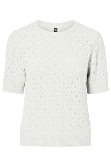 Pieces PCLELOU SS O-NECK KNIT NOOS BC 17162071 CLOUD DANCER