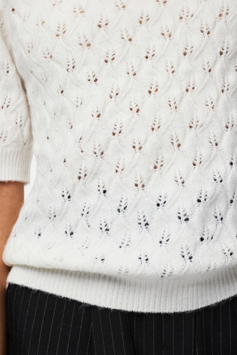 Pieces witte dames trui | Close up