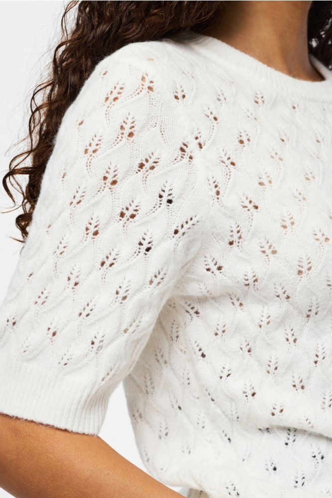 Pieces witte dames trui | Close up