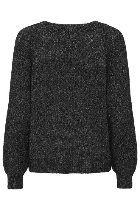 Jacqueline de Yong zwarte dames trui | Achteraanzicht