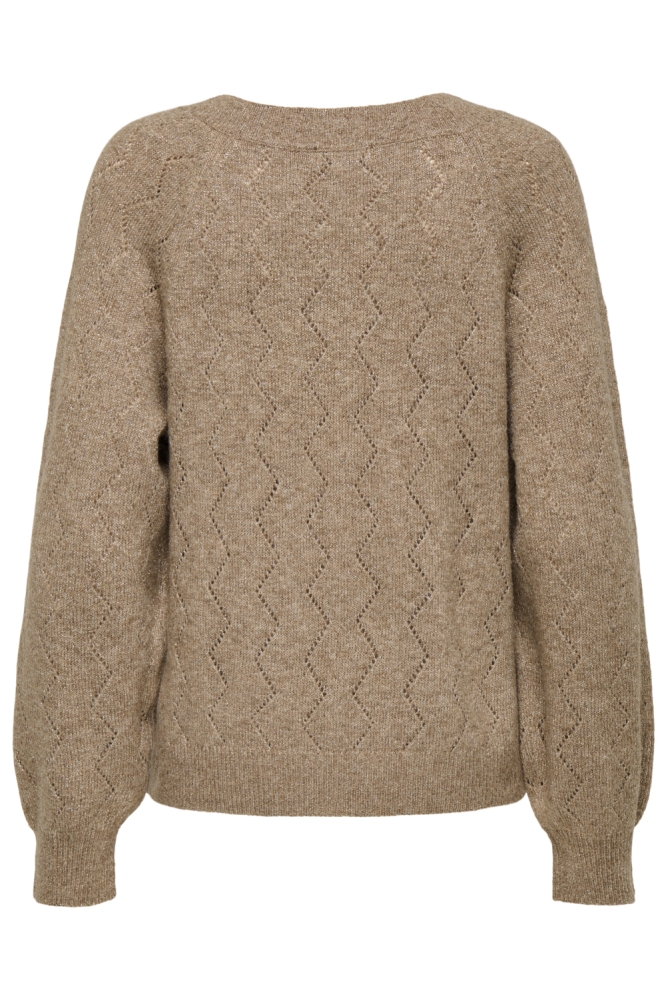 Jacqueline de Yong zand dames trui | Achteraanzicht