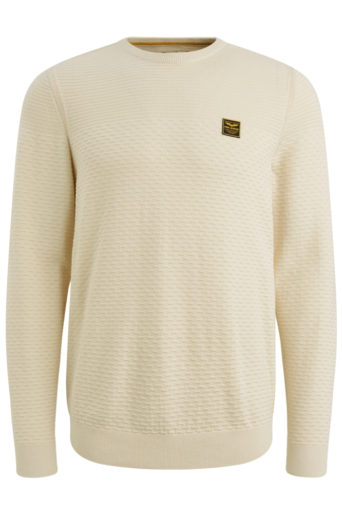 PME legend beige heren trui | Vooraanzicht