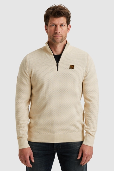 PME legend half zip collar cotton mouline (or Beige