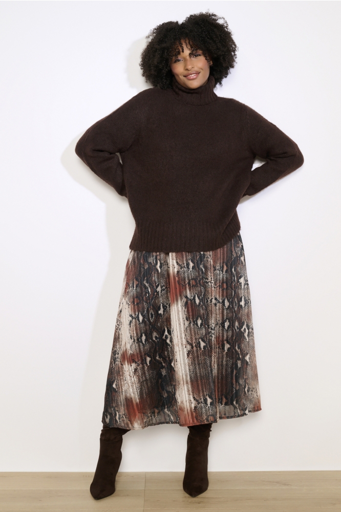 LolaLiza bruine dames trui | Model