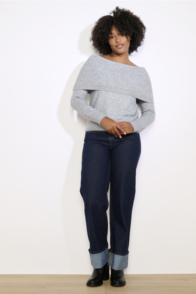 LolaLiza grijze dames trui | Model