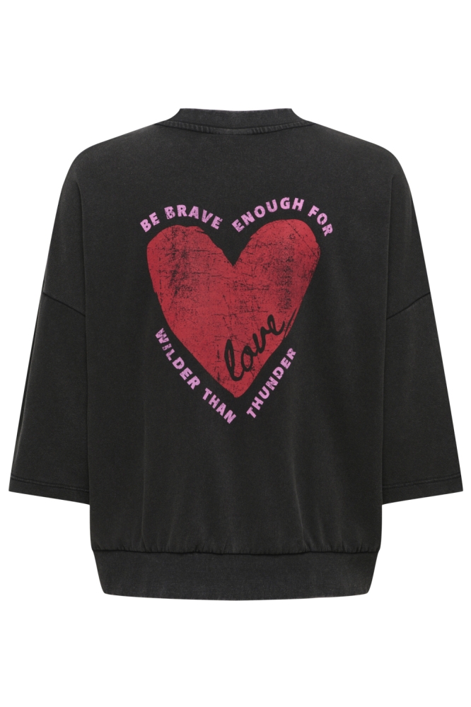 Only zwarte dames sweater | Achteraanzicht