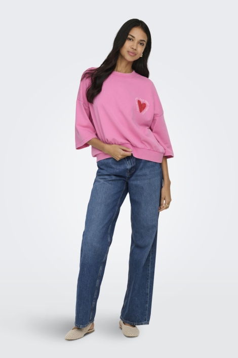 Only roze dames sweater | Model