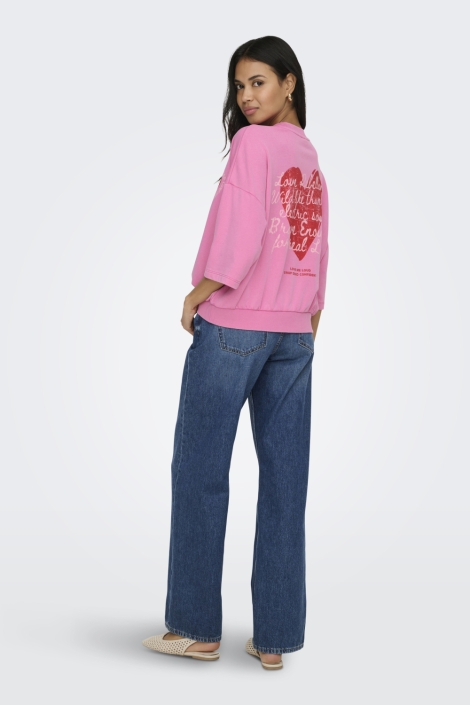 Only roze dames sweater | Model