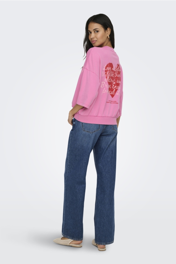 Only roze dames sweater | Model