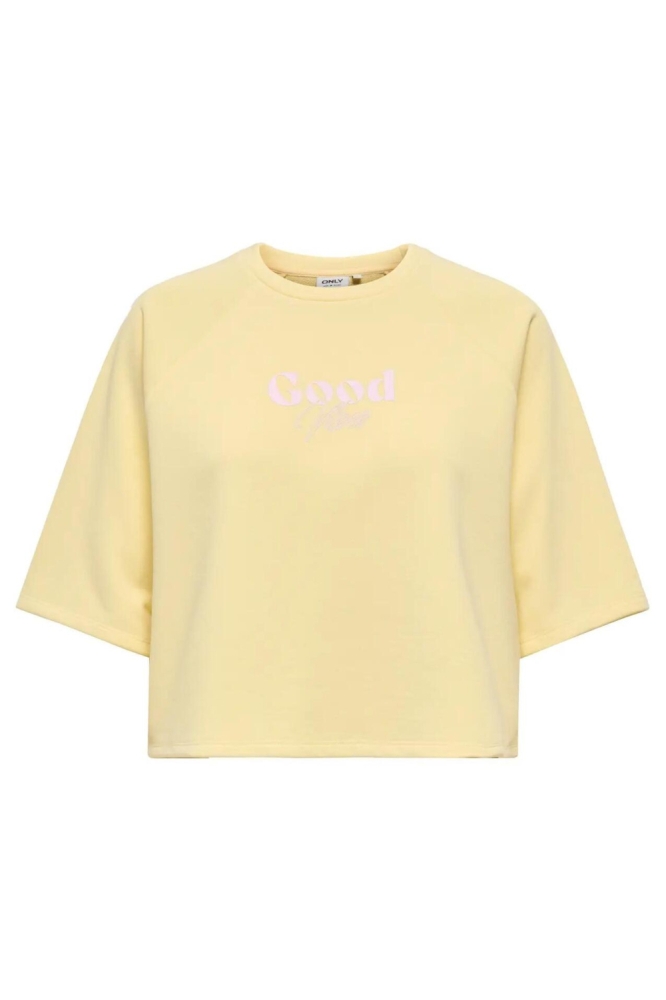 Only gele dames sweater | Vooraanzicht