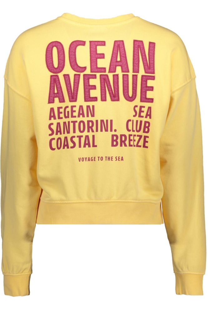 Only gele dames sweater | Achteraanzicht