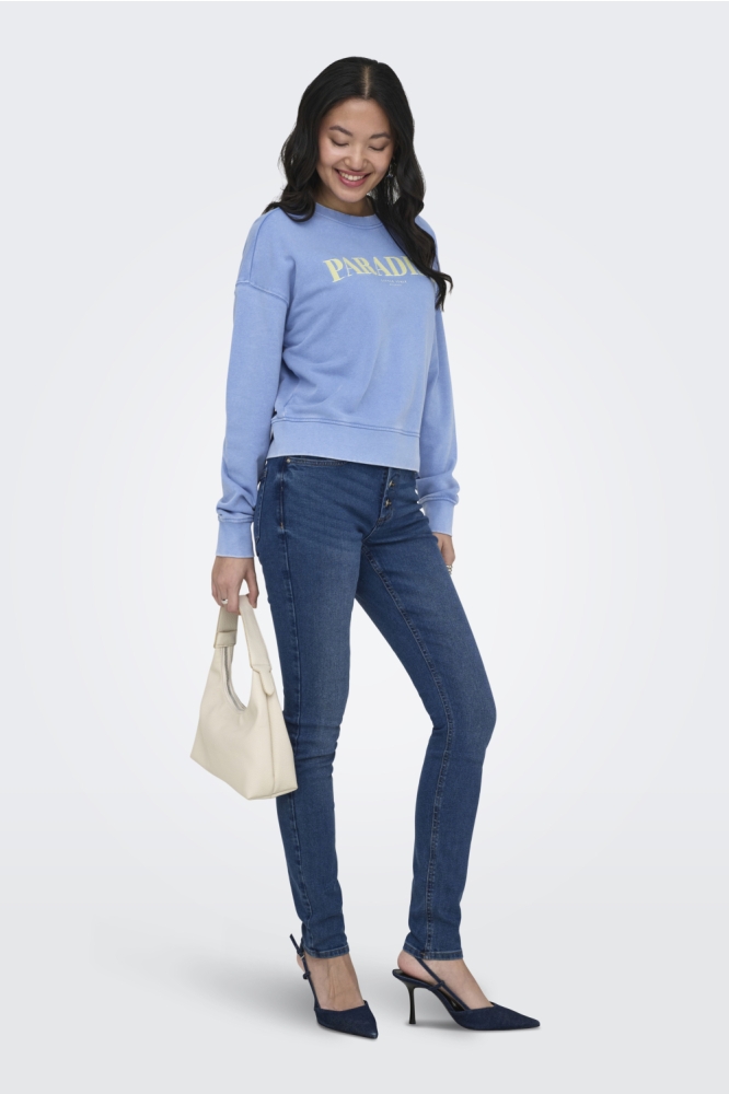 Only blauwe dames sweater | Model