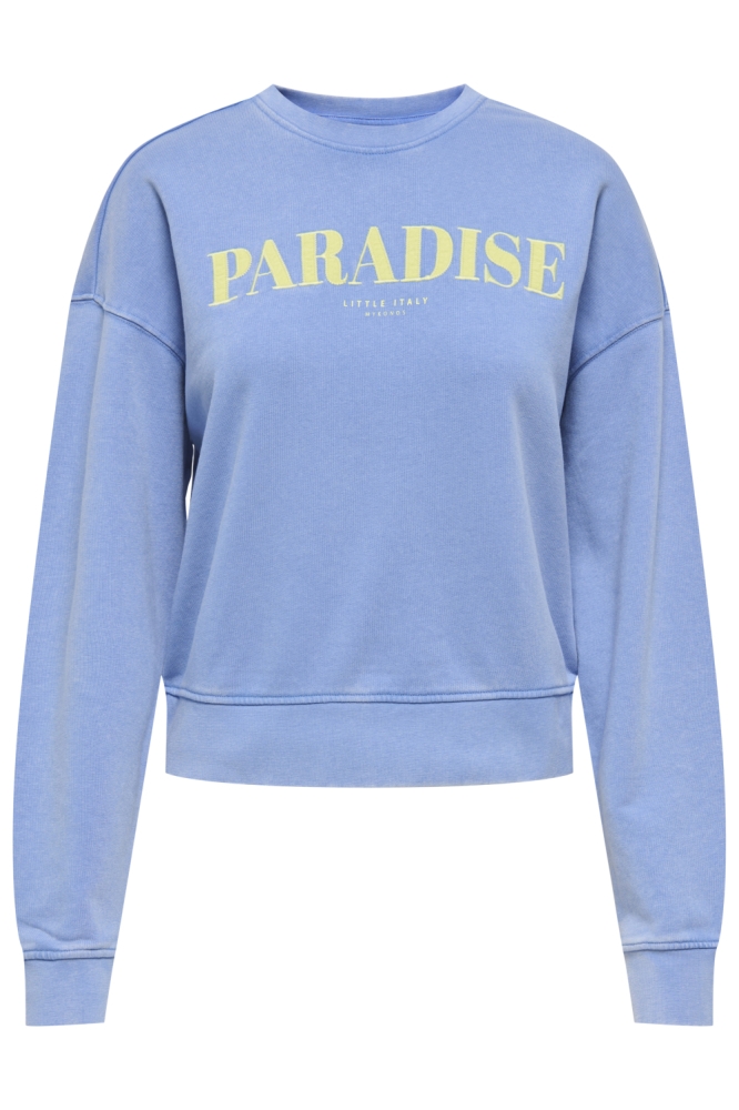 Only blauwe dames sweater | Vooraanzicht