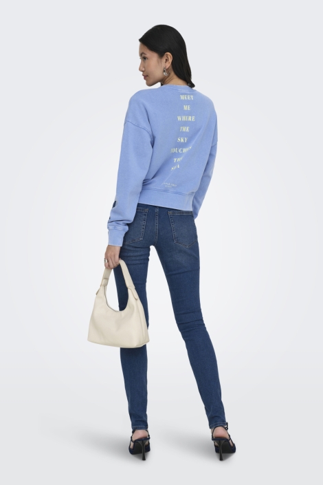 Only blauwe dames sweater | Model