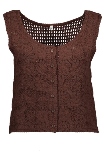 Only Gilet ONLGINA SL U-NECK BUTTON VEST KNT 15373596 SHOPPING BAG/DTM FMOP BUTTON