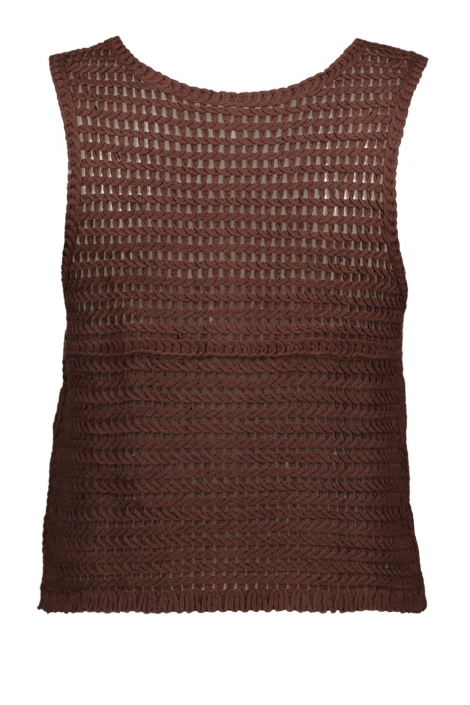 Only bruine dames gilet | Achteraanzicht