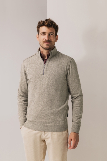 State of Art Trui TRUI MET HALVE RITS EN STRUCTUURPATROON 13125901 8500