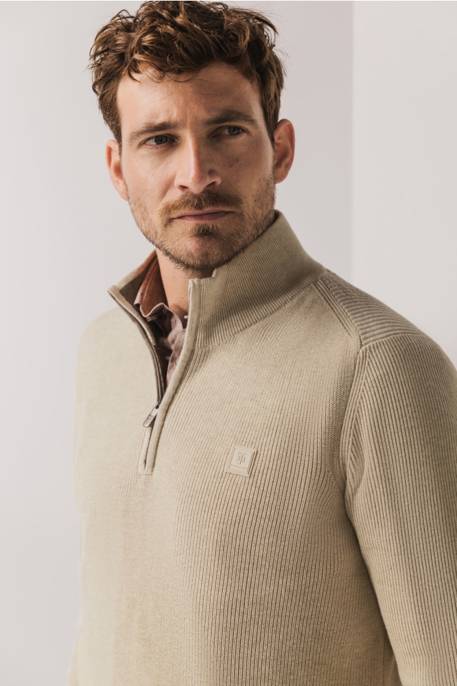 State of Art beige heren trui | Close up
