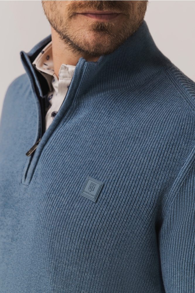State of Art blauwe heren trui | Close up