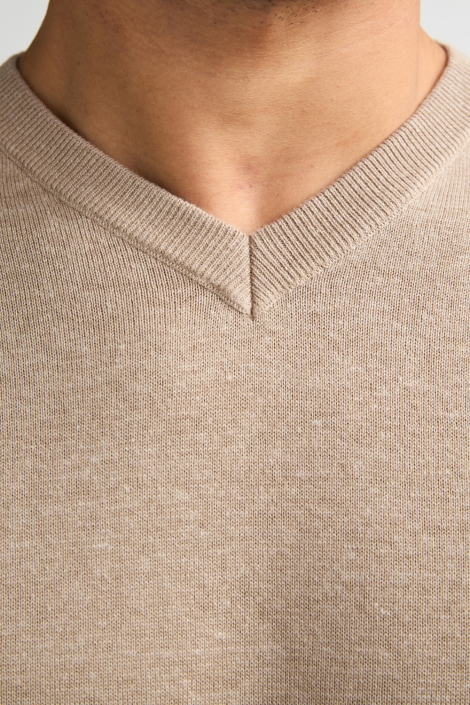 Petrol Industries camel heren trui | Close up