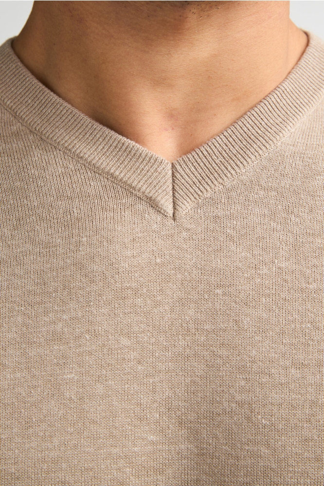 Petrol Industries camel heren trui | Close up