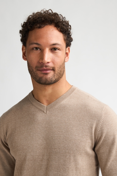 Petrol Industries camel heren trui | Close up