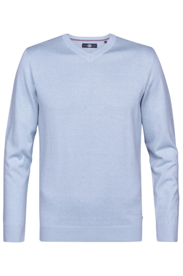 Petrol Industries FINE KNIT V NECK SWEATER WHITEFISH M ROS KWV200 5196